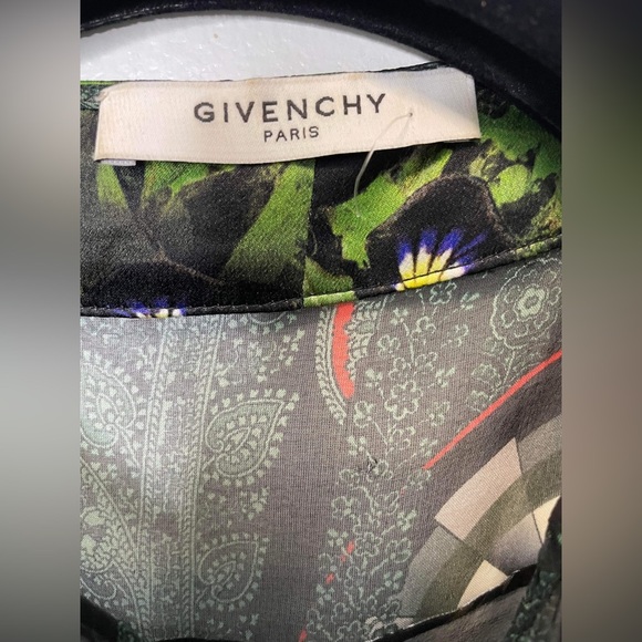 Givenchy Jacket Black Paneled Floral Print Silk Chiffon Size 38 - Picture 11 of 11